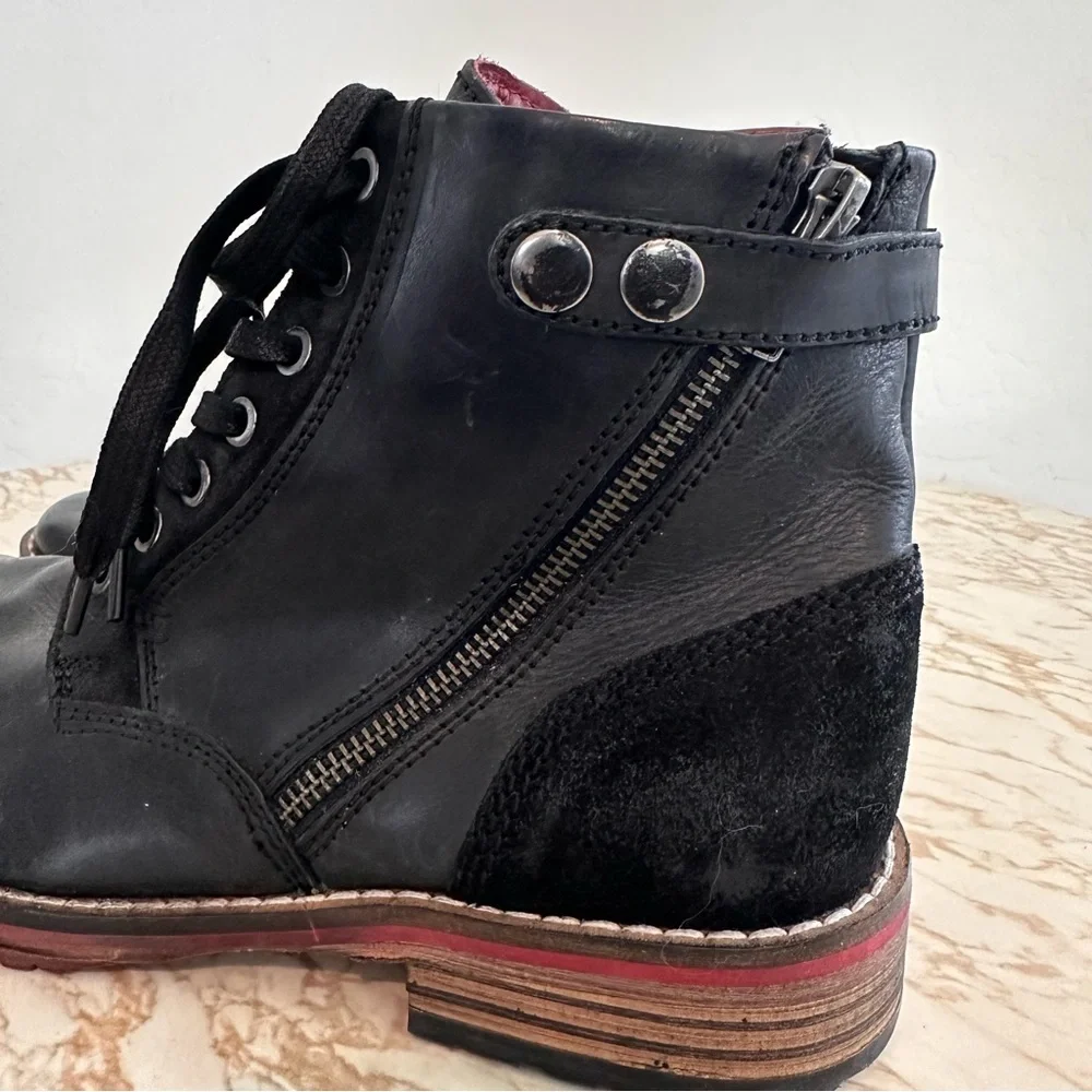 TESTOSTERONE’Ball of Fire’ Black Leather Upper Men's Ankle Boots size 41